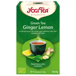 Holland & Barrett Yogi Tea Green Tea Ginger Lemon Bio aanbieding