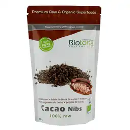 Holland & Barrett Biotona 100% Raw Cacao Nibs Bio - 300g aanbieding