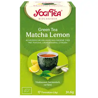 Holland & Barrett Yogi Tea Green Tea Matcha Lemon Bio (17 Theezakjes) aanbieding