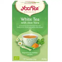 Holland & Barrett Yogi Tea White Tea Aloe Vera Bio (17 Theezakjes) aanbieding