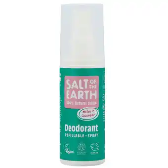 Holland & Barrett Salt of the Earth Melon & Cucumber Natural Deodorant Spray - 100ml aanbieding