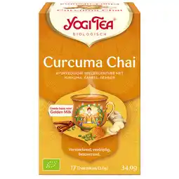 Holland & Barrett Yogi Tea Chai Curcuma Bio (17 Theezakjes) aanbieding