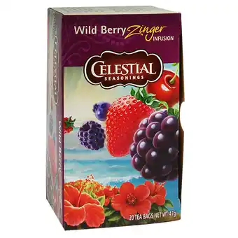 Holland & Barrett Celestial Seasonings Wild Berry Zinger - 20 theezakjes aanbieding