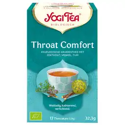 Holland & Barrett Yogi Tea Throat Comfort Bio - 17 theezakjes aanbieding