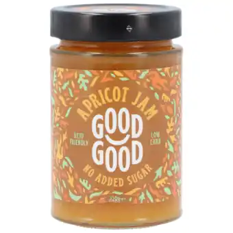 Holland & Barrett Good Good Sweet Jam Abrikozen Met Stevia - 330g aanbieding