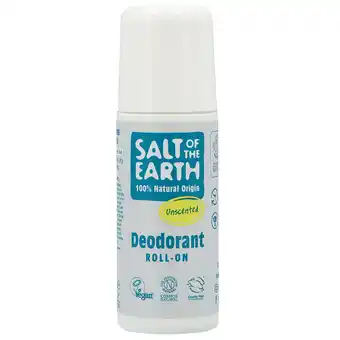 Holland & Barrett Salt of the Earth Unscented Natural Deodorant Roll-on - 75ml aanbieding