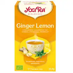 Holland & Barrett Yogi Tea Ginger Lemon Bio - 17 theezakjes aanbieding