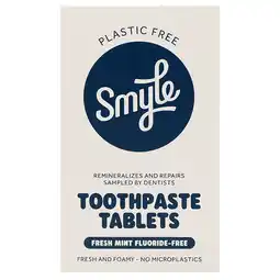 Holland & Barrett Smyle Tandpasta Tabs Original Fluoridevrij Refill - 65 tabletten aanbieding