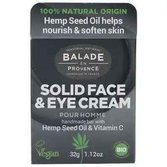 Holland & Barrett Balade en Provence Solid Face & Eye Cream for Men - 32g aanbieding