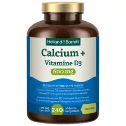 Holland & Barrett Holland & Barrett Calcium + Vitamine D3 600 mg - 240 tabletten aanbieding