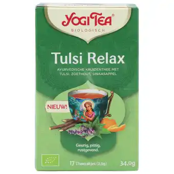 Holland & Barrett Yogi Tea Tulsi Relax - 17 theezakjes aanbieding