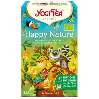 Holland & Barrett Yogi Tea Happy Nature Bio - 17 theezakjes aanbieding