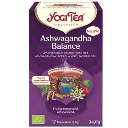 Holland & Barrett Yogi Tea Ashwagandha Balance Bio - 17 theezakjes aanbieding