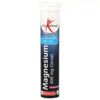 Holland & Barrett Lucovitaal Magnesium Citraat 400mg Bosbessensmaak - 20 bruistabletten aanbieding