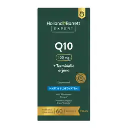 Holland & Barrett Holland & Barrett Expert Q10 100mg + Terminalia Arjuna Liposomaal - 60 capsules aanbieding