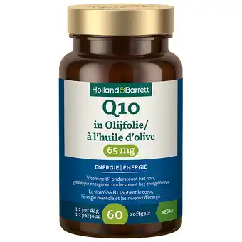 Holland & Barrett Holland & Barrett Q10 Vitamine B1 In Olijfolie 65mg - 60 softgels aanbieding