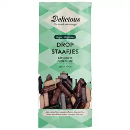 Holland & Barrett Delicious Vegan Dropstaafjes - 160g aanbieding