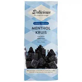 Holland & Barrett Delicious Suikervrije Menthol Kruis Drop - 130g aanbieding