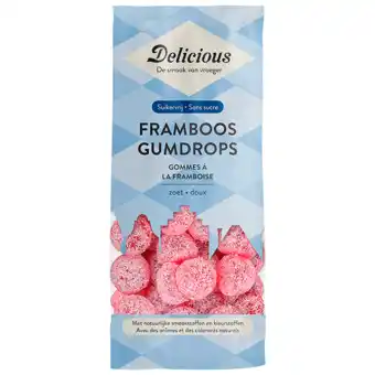 Holland & Barrett Delicious Framboos Gumdrops Suikervrij - 130g aanbieding