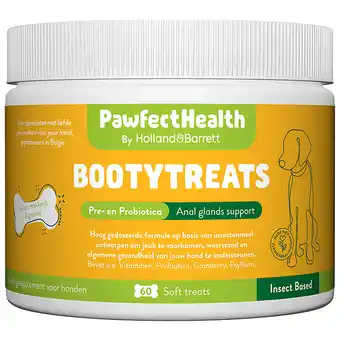 Holland & Barrett Holland & Barrett PawfectHealth Bootytreats Pre- En Probiotica Hond - 60 soft treats aanbieding