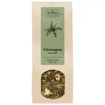Holland & Barrett De Tuinen Groene Thee Citroengras - 100g aanbieding