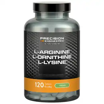 Holland & Barrett Precision Engineered L-Arginine, L-Ornithine & L-Lysine - 120 tabletten aanbieding