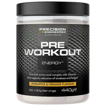 Holland & Barrett Precision Engineered Pre Workout Energy Ananas & Sinaasappel - 440g aanbieding