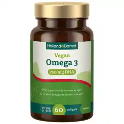 Holland & Barrett Holland & Barrett Vegan Omega 3 250mg DHA - 60 softgels aanbieding