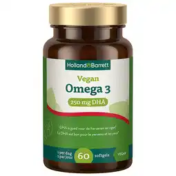 Holland & Barrett Holland & Barrett Vegan Omega 3 250mg DHA - 60 softgels aanbieding