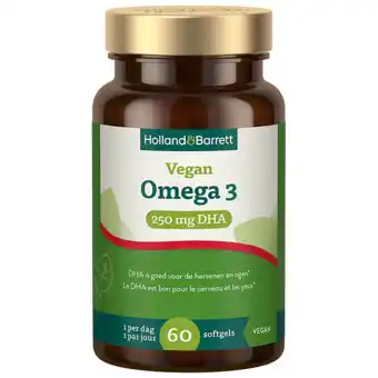 Holland & Barrett Holland & Barrett Vegan Omega 3 250mg DHA - 60 softgels aanbieding