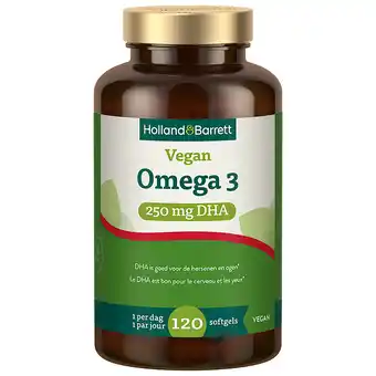 Holland & Barrett Holland & Barrett Vegan Omega 3 250mg DHA - 120 softgels aanbieding