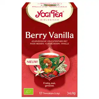 Holland & Barrett Yogi Tea Berry Vanilla - 17 theezakjes aanbieding