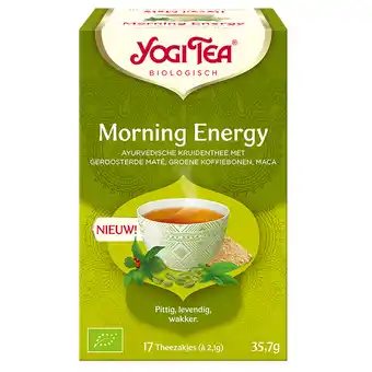 Holland & Barrett Yogi Tea Morning Energy - 17 theezakjes aanbieding