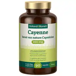 Holland & Barrett Holland & Barrett Cayenne Bevat Van Nature Capsaïcine 450mg - 90 capsules aanbieding