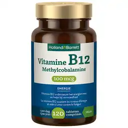 Holland & Barrett Holland & Barrett Vitamine B12 Methylcobalamine 100mcg - 120 tabletten aanbieding