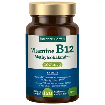 Holland & Barrett Holland & Barrett Vitamine B12 Methylcobalamine 100mcg - 120 tabletten aanbieding