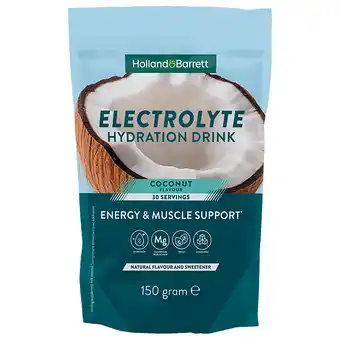 Holland & Barrett Holland & Barrett Elektrolyten Hydration Drink Kokos – 150g (30 porties) aanbieding