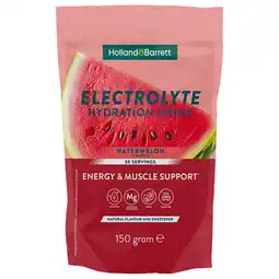 Holland & Barrett Holland & Barrett Elektrolyten Hydration Drink Watermeloen – 150g (30 porties) aanbieding