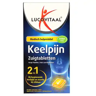 Holland & Barrett Lucovitaal Keelpijn Zuigtabletten - 10 zuigtabletten aanbieding