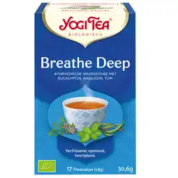 Holland & Barrett Yogi Tea Breathe Deep Bio (17 Theezakjes) aanbieding