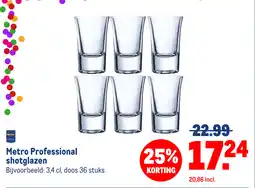 Makro Metro Professional shotglazen aanbieding