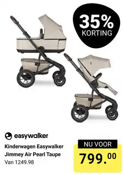 Van Asten BabySuperstore Kinderwagen Easywalker Jimmey Air Pearl Taupe aanbieding