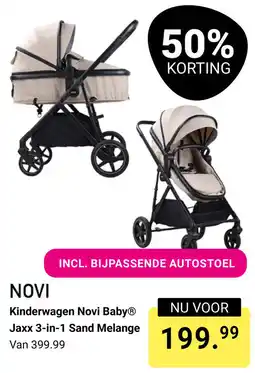 Van Asten BabySuperstore Kinderwagen Novi Baby Jaxx 3 in 1 Sand Melange aanbieding