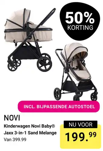 Van Asten BabySuperstore Kinderwagen Novi Baby Jaxx 3 in 1 Sand Melange aanbieding