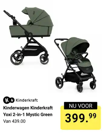 Van Asten BabySuperstore Kinderwagen Kinderkraft Yoxi 2 in 1 Mystic Green aanbieding