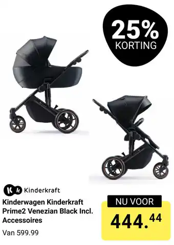 Van Asten BabySuperstore Kinderwagen Kinderkraft Prime2 Venezian Black Incl. Accessoires aanbieding