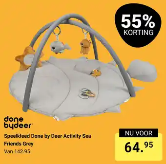 Van Asten BabySuperstore Speelkleed Done by Deer Activity Sea Friends Grey aanbieding