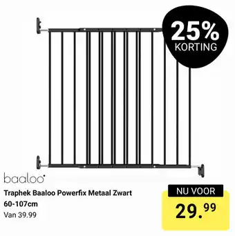 Van Asten BabySuperstore Traphek Baaloo Powerfix Metaal Zwart aanbieding