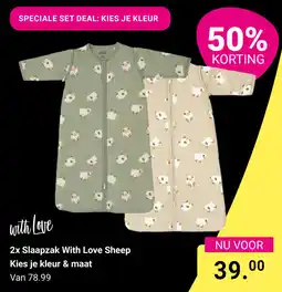 Van Asten BabySuperstore 2x Slaapzak With Love Sheep Kies je kleur & maat aanbieding