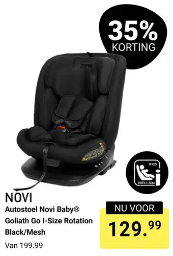 Van Asten BabySuperstore Autostoel Novi Baby Goliath Go I Size Rotation Black Mesh aanbieding